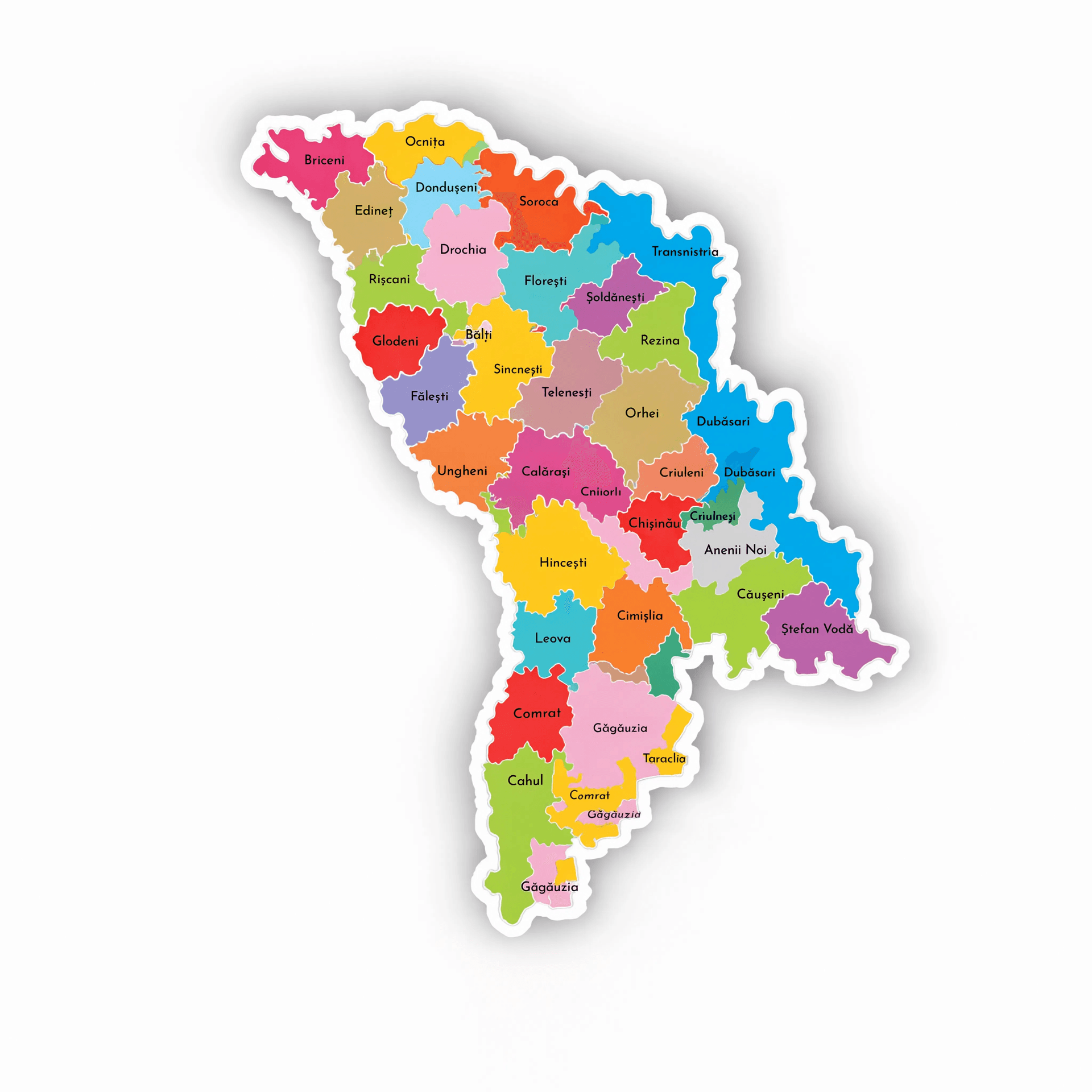 Hartă Moldova - Acoperire teritorială